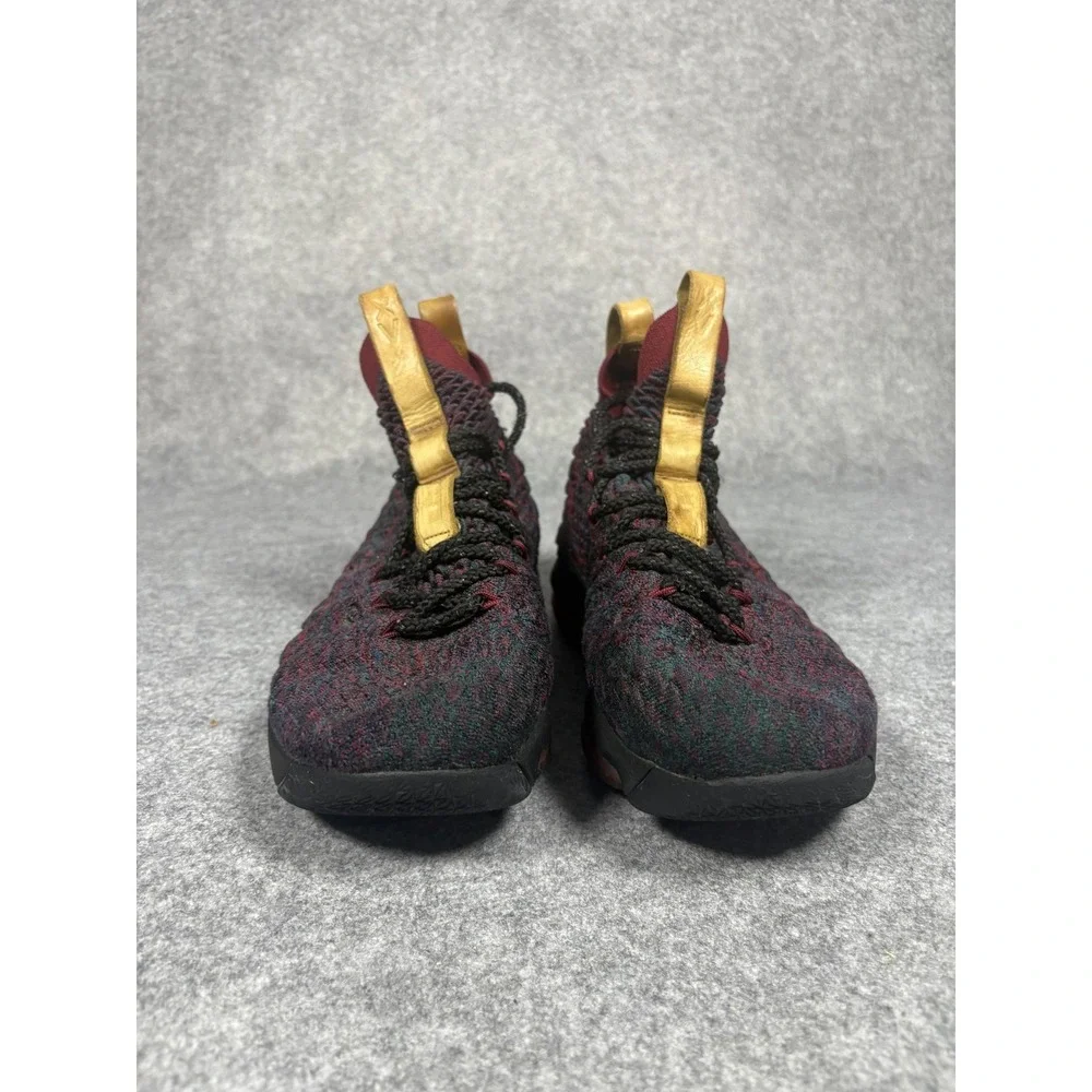 Nike LeBron 15 New‎ Heights Basketball Shoes 7Y Burgundy Navy BattleKnit